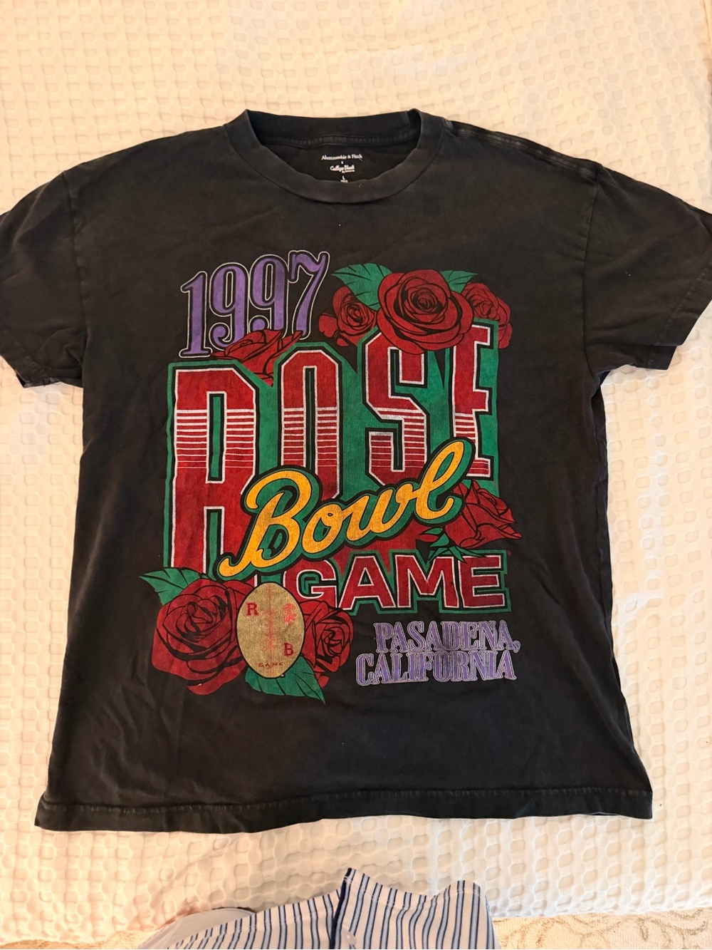 Abercrombie & Fitch Black 1997 Rose Bowl Graphic Tee